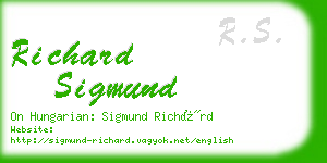 richard sigmund business card